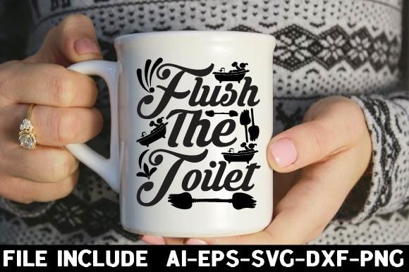 Flush the Toilet Graphics for Crafts and Blog Visuals