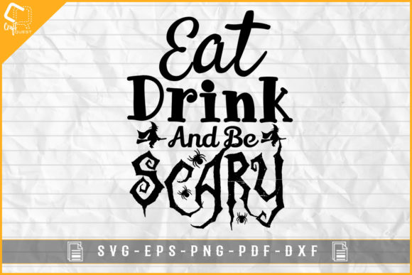 Halloween T-shirt Eat Drink and Be Scary: A Graphic Design Asset Review