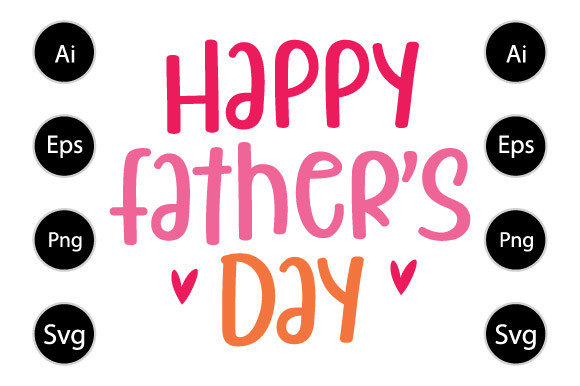 Happy Fathers Day, Typography Father Tee Graphics for Crafts