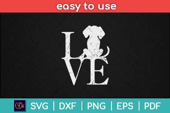I Love Dogs Funny Svg Png Dxf Cut File: A Modern Design Asset for Print Templates