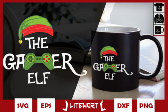 The Gamer Elf Graphics for Crafts and Holiday Fun