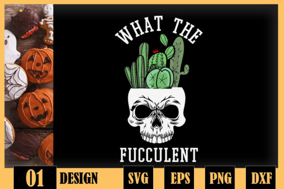 What the Fucculent Cactus Skull Graphics for Crafts